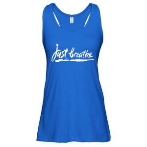 Just Breathe Ptsd Tal Health Great Gift Cool Gift Ladies Essential Flowy Tank