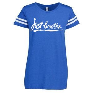 Just Breathe Ptsd Tal Health Great Gift Cool Gift Enza Ladies Jersey Football T-Shirt