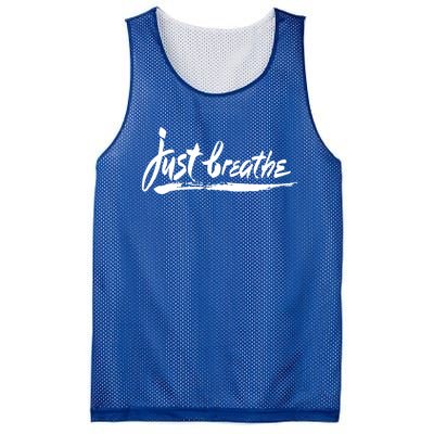 'Just Breathe' Ptsd Tal Health Gift Mesh Reversible Basketball Jersey Tank