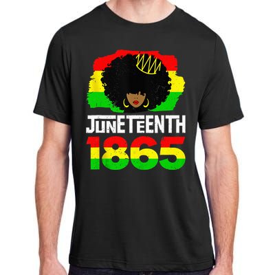 Juneteenth Black Queen Afro Melanin Magic Adult ChromaSoft Performance T-Shirt