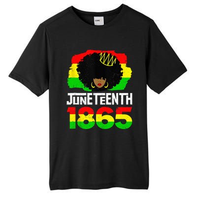 Juneteenth Black Queen Afro Melanin Magic Tall Fusion ChromaSoft Performance T-Shirt