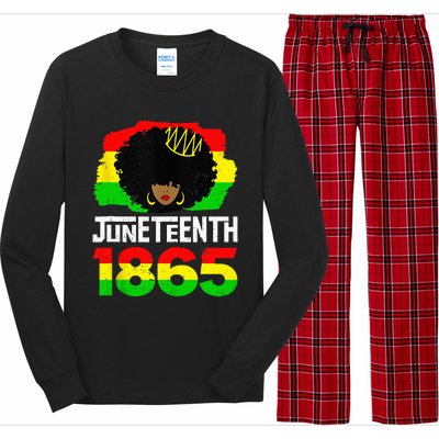 Juneteenth Black Queen Afro Melanin Magic Long Sleeve Pajama Set