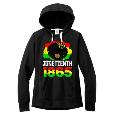 Juneteenth Black Queen Afro Melanin Magic Women's Fleece Hoodie