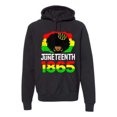 Juneteenth Black Queen Afro Melanin Magic Premium Hoodie