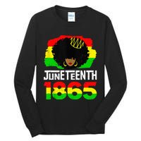 Juneteenth Black Queen Afro Melanin Magic Tall Long Sleeve T-Shirt