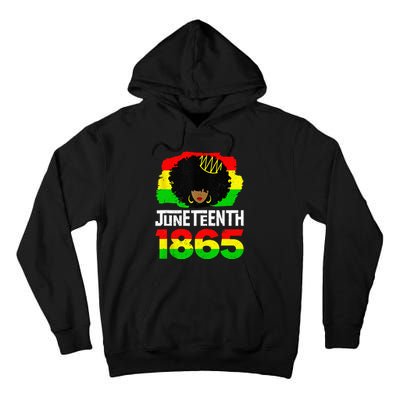 Juneteenth Black Queen Afro Melanin Magic Tall Hoodie