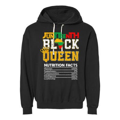 Juneteenth Black Queen Nutrition African American Garment-Dyed Fleece Hoodie