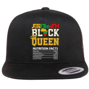 Juneteenth Black Queen Nutrition African American Flat Bill Trucker Hat