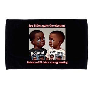 Joe Biden Quits The Election Roland And Dl Hold A Strategy Meeting Microfiber Hand Towel