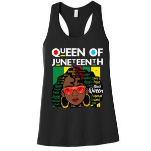 Juneteenth Black Queen Melanin Magic Sista  Women's Racerback Tank