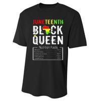 Juneteenth Black Queen Nutrition Facts Melanin Africa Pride Performance Sprint T-Shirt