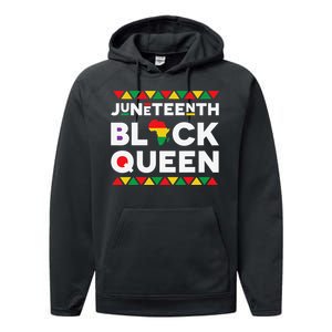 Juneteenth Black Queen Performance Fleece Hoodie