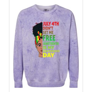 Juneteenth Black Queen Independence 1865 Freedom Woman Girl Gift African Pride Colorblast Crewneck Sweatshirt