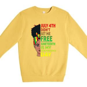 Juneteenth Black Queen Independence 1865 Freedom Woman Girl Gift African Pride Premium Crewneck Sweatshirt