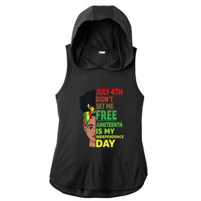 Juneteenth Black Queen Independence 1865 Freedom Woman Girl Gift African Pride Ladies PosiCharge Tri-Blend Wicking Draft Hoodie Tank