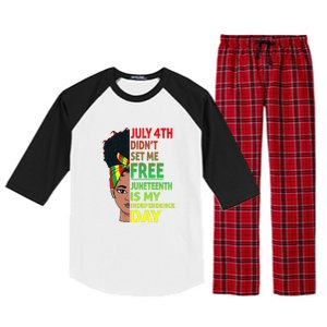 Juneteenth Black Queen Independence 1865 Freedom Woman Girl Gift African Pride Raglan Sleeve Pajama Set