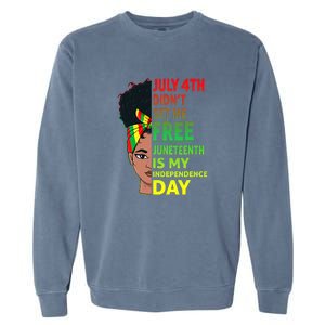 Juneteenth Black Queen Independence 1865 Freedom Woman Girl Gift African Pride Garment-Dyed Sweatshirt