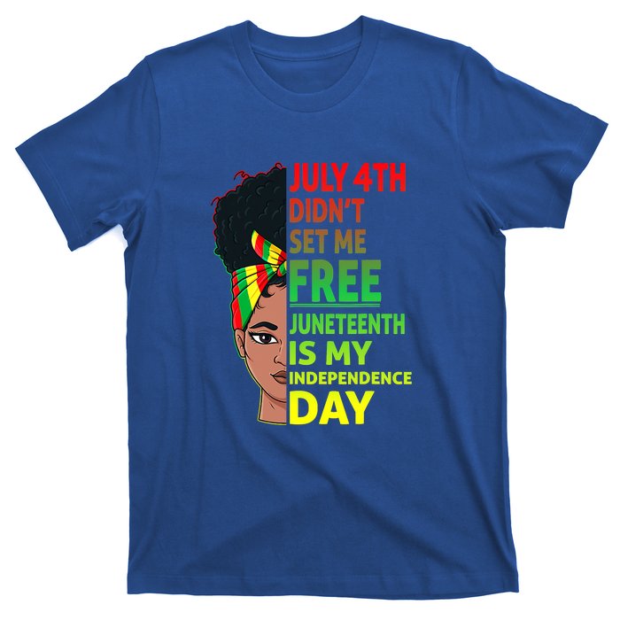 Juneteenth Black Queen Independence 1865 Freedom Woman Girl Gift African Pride T-Shirt