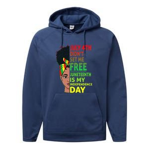 Juneteenth Black Queen Independence 1865 Freedom Woman Girl Gift African Pride Performance Fleece Hoodie