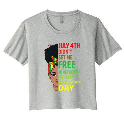 Juneteenth Black Queen Independence 1865 Freedom Woman Girl Gift African Pride Women's Crop Top Tee