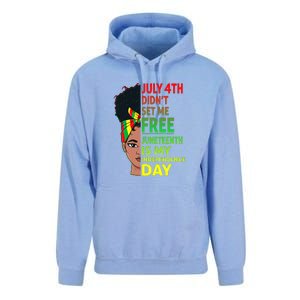 Juneteenth Black Queen Independence 1865 Freedom Woman Girl Gift African Pride Unisex Surf Hoodie