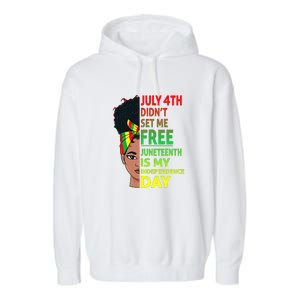 Juneteenth Black Queen Independence 1865 Freedom Woman Girl Gift African Pride Garment-Dyed Fleece Hoodie