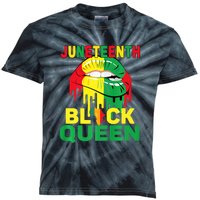 Juneteenth Black Queen Lips African Mom Mother Afro African Gift African Pride Kids Tie-Dye T-Shirt