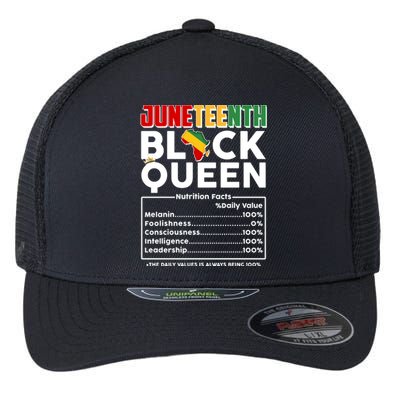 Juneteenth Black Queen Nutritional Facts Flexfit Unipanel Trucker Cap