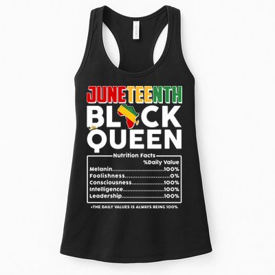 Juneteenth Black Queen Nutritional Facts Womens Tank Top