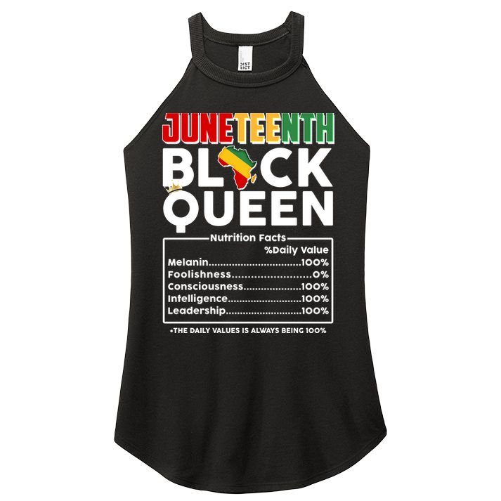 Juneteenth Black Queen Nutritional Facts Women's Perfect Tri Rocker Tank
