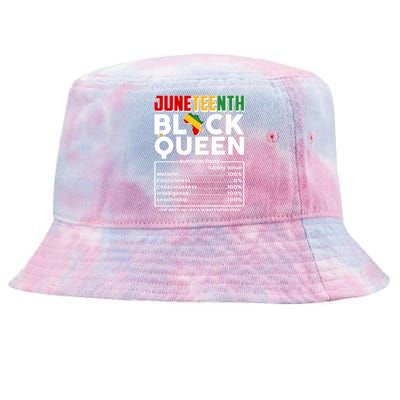 Juneteenth Black Queen Nutritional Facts Tie-Dyed Bucket Hat