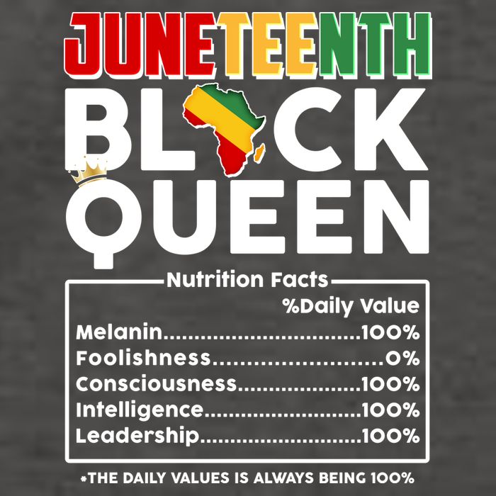 Juneteenth Black Queen Nutritional Facts Vector Backpack