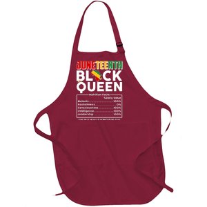 Juneteenth Black Queen Nutritional Facts Full-Length Apron With Pockets