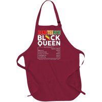 Juneteenth Black Queen Nutritional Facts Full-Length Apron With Pockets