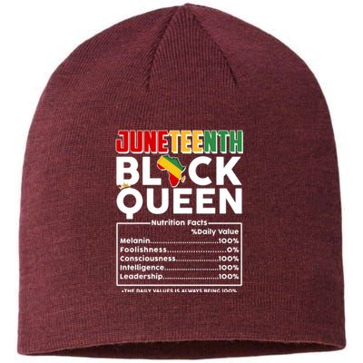 Juneteenth Black Queen Nutritional Facts Sustainable Beanie