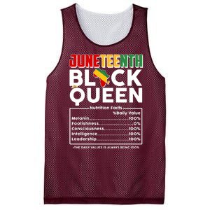 Juneteenth Black Queen Nutritional Facts Mesh Reversible Basketball Jersey Tank