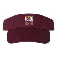 Juneteenth Black Queen Nutritional Facts Visor