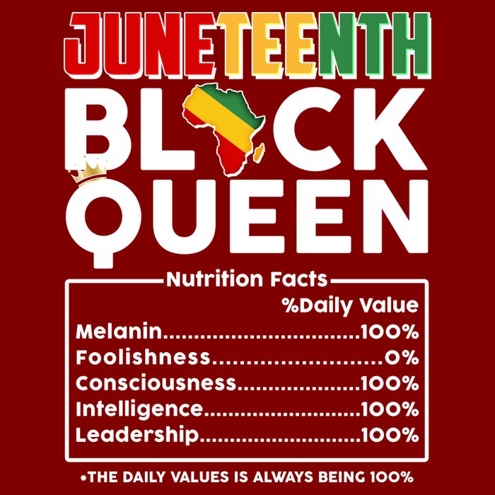 Juneteenth Black Queen Nutritional Facts Visor