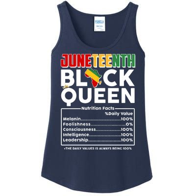 Juneteenth Black Queen Nutritional Facts Ladies Essential Tank