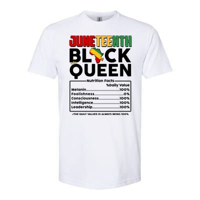 Juneteenth Black Queen Nutritional Facts Softstyle® CVC T-Shirt