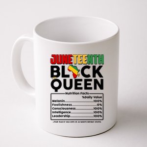 Juneteenth Black Queen Nutritional Facts Coffee Mug