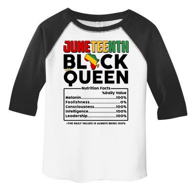 Juneteenth Black Queen Nutritional Facts Toddler Fine Jersey T-Shirt