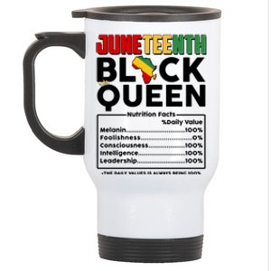 Juneteenth Black Queen Nutritional Facts Stainless Steel Travel Mug