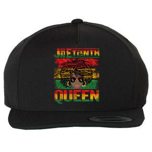 Juneteenth Black Queen Melanin Blm Black History Month Great Gift Wool Snapback Cap