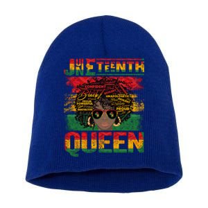 Juneteenth Black Queen Melanin Blm Black History Month Great Gift Short Acrylic Beanie