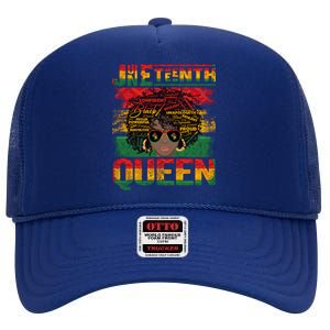 Juneteenth Black Queen Melanin Blm Black History Month Great Gift High Crown Mesh Back Trucker Hat