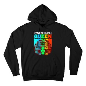 Juneteenth Black Queen Afro Melanin Girl Magic Women Girl Hoodie