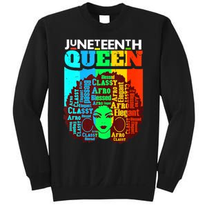 Juneteenth Black Queen Afro Melanin Girl Magic Women Girl Sweatshirt