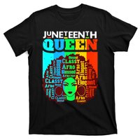 Juneteenth Black Queen Afro Melanin Girl Magic Women Girl T-Shirt