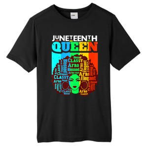 Juneteenth Black Queen Afro Melanin Girl Magic Women Girl Tall Fusion ChromaSoft Performance T-Shirt